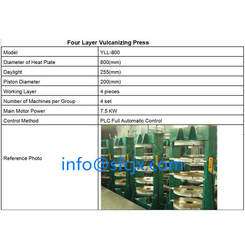 Four Layer Vulcanizing Press