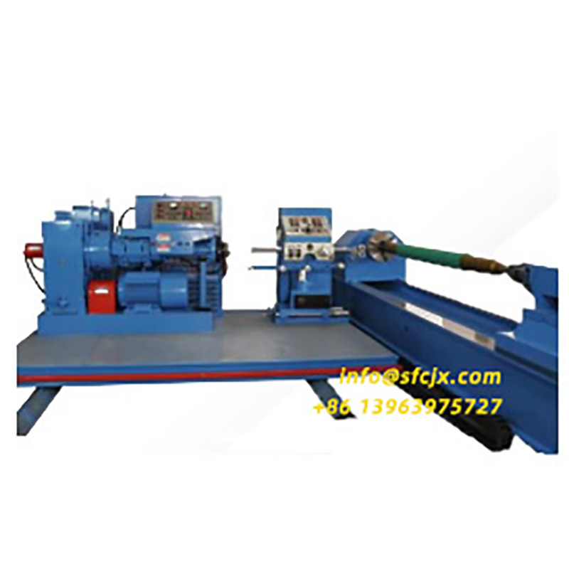 Rubber roller winding machine